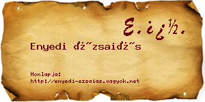 Enyedi Ézsaiás névjegykártya